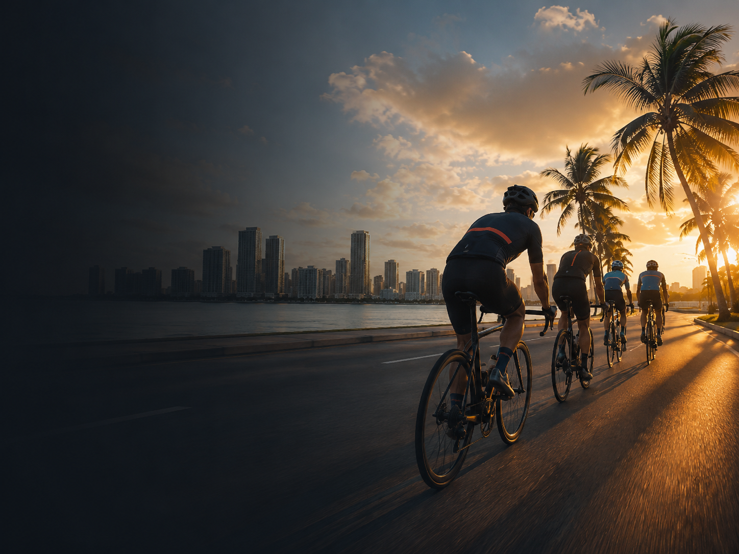 Agustribike cycling community riding in Miami